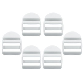 BokWin Ladder Lock Buckle, White, 1-1/4 inch