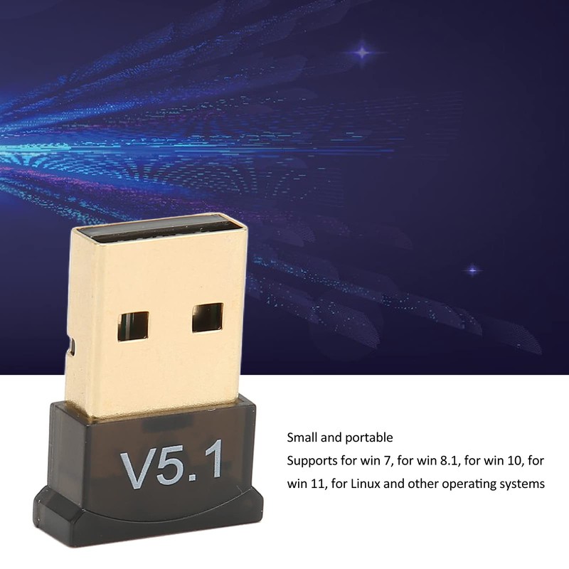 Topiky USB BT Adapter for PC, BT 5.1 Dongle Receiver,