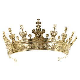 VICASKY Men Retro Crown Headdress for Prince Elegant King Crown for Theatrical Performances Weddings and Special Occasions Durable Lightweight Design for Events