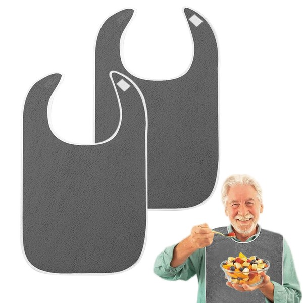 Mecmbj Bibs for Adults, Pack of 2 Anti-fouling Bibs for