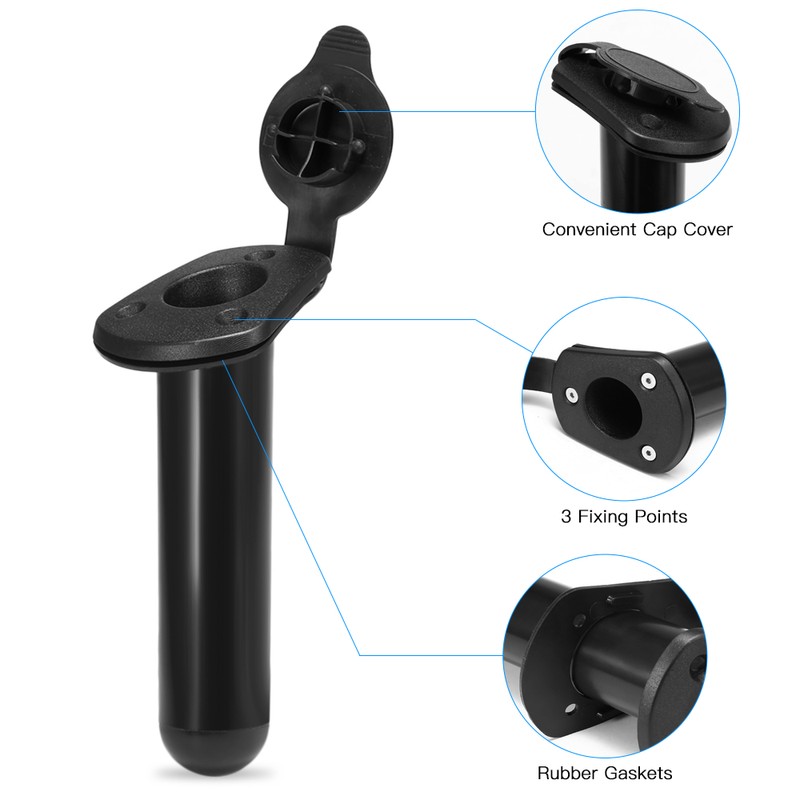 4 PCS Kayak Fishing Rod Holders with Cap Cover Boat