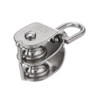 sourcing map M25 Double Pulley Block, Stainless Steel Swivel Rigging