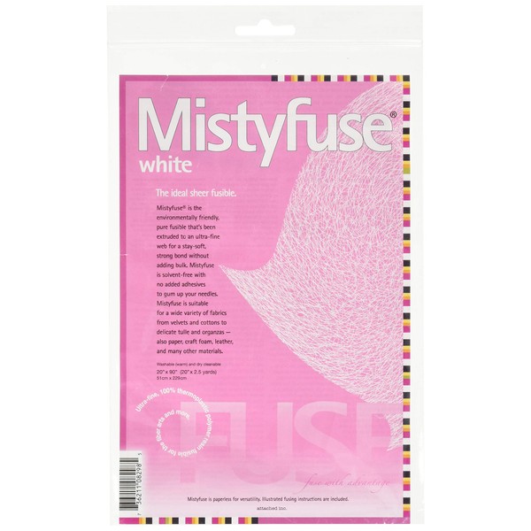 Attached Mistyfuse Sheer Fusible Interfacing, 20" x 90", White (EAWF01)