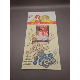 McDonald's 1999 Inspector Gadget Happy Meal Bag With Gadget Card Unused Flat Ephemera