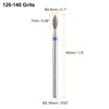 HARFINGTON 16pcs 120-140 Grits Diamond Grinding Bit 2.6mm Oval Head