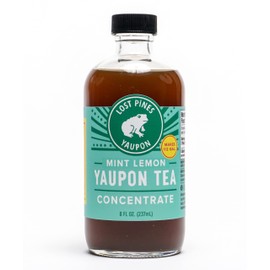Mint Lemon Yaupon Tea Concentrate (makes 1/2 gallon) - Made with sustainably wild harvested yaupon, the only caffeinated plant native to North America