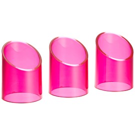 Plakira Unbreakable Basic Clear Ticket Holder Tubular Oblique Receipt Holder Desktop Receipt Holder Commercial Accounting Stand Memo Stand, Pink, 3 Pieces 2.1 x 2.1 x 2.8 inches (5.3 x 5.3 x 7 cm),