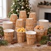 100 Pcs Christmas Gingerbread Paper Cups, 10 oz