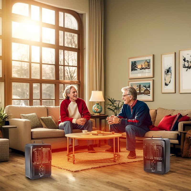 BEYOND HEAT Milkhouse Space Heater, 1300W/1500W Electric Heater with Thermostat,