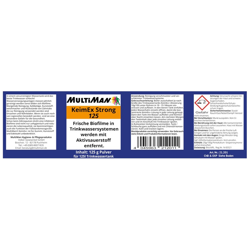 MultiNox® KeimEx Strong Powder for Tanks from 10-125 L –