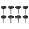 sourcing map 8pcs Star Knobs M6 x 30mm 304 Stainless