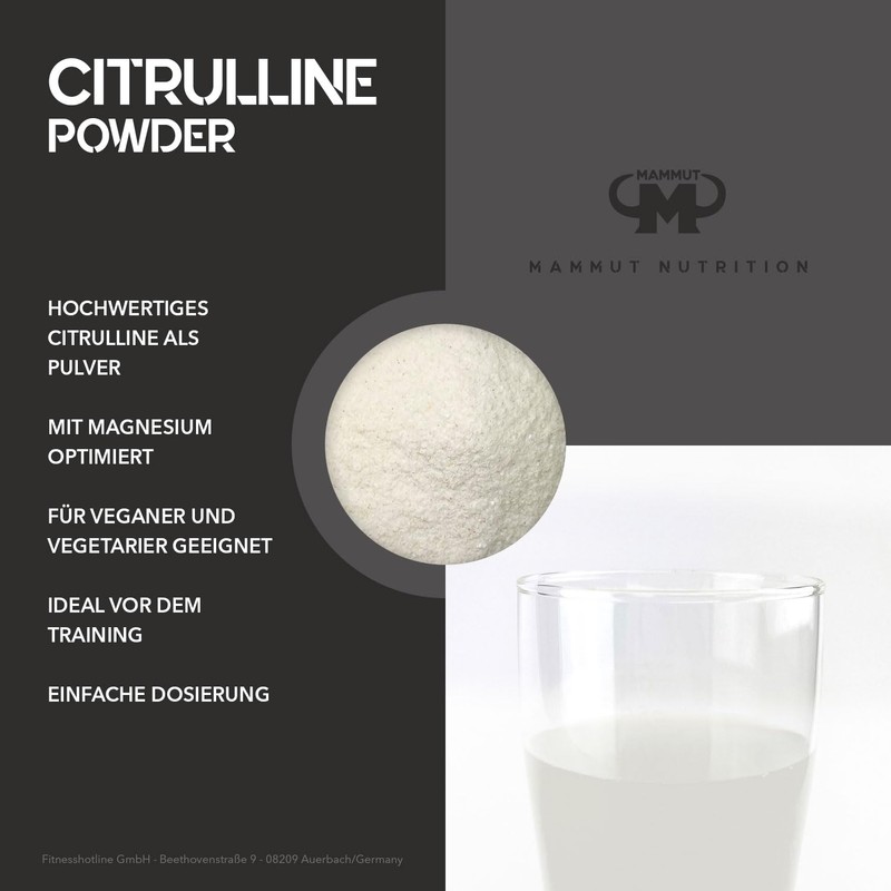 Mammut Citrulline Powder, magnesium-optimized, 200 g