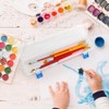 Mircube 6Pcs Plastic Paint Brush Storage Box,13 Inch Clear Paint