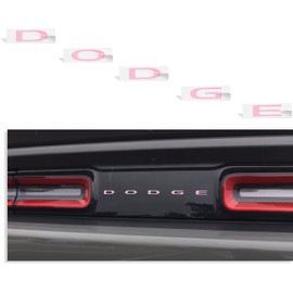 Rear Dodge Emblem Overlay Decal - Fits 2015-2023 Challenger - (Color: Pink)