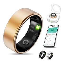 Smart Ring Health Tracker for Women Men, Fitness Tracker with Heart Rate, Blood Oxygen, Blood Pressure, Sleep Monitoring, Step Counting, IP68 Waterproof (Silver, #9)