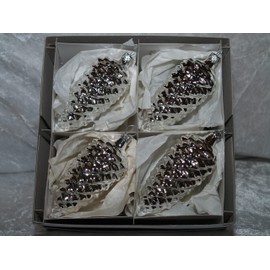 'Jingle Bells Lauscha "Cone Christmas Tree Decoration Silver from Lauscha"