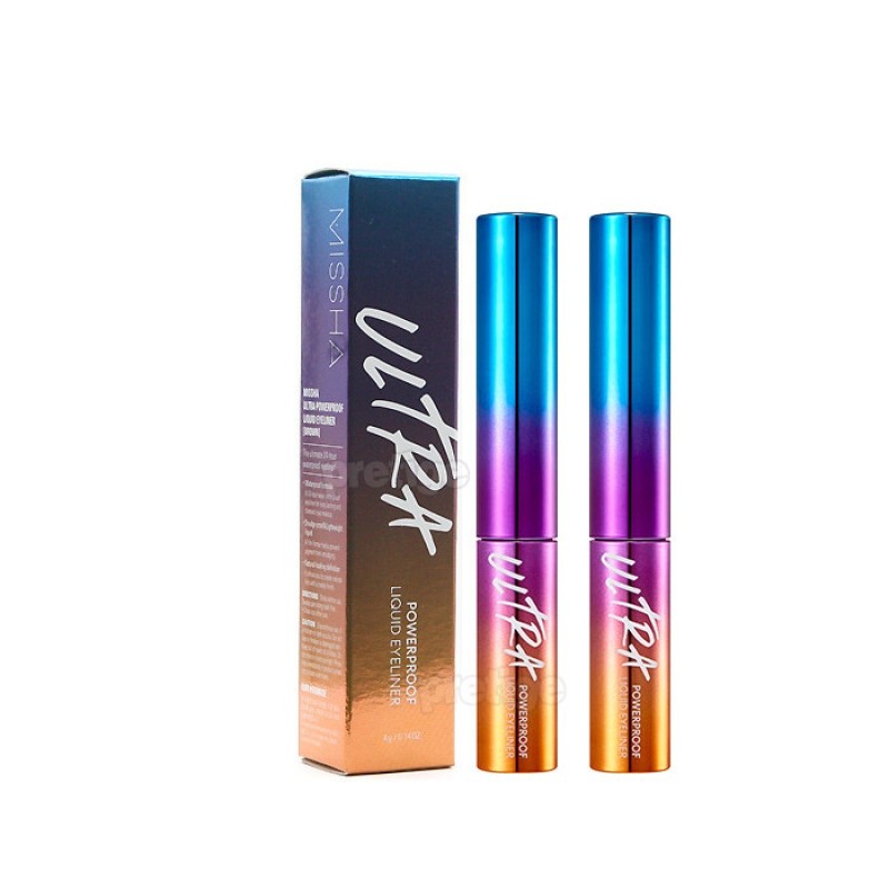 Missha Ultra Powerproof Liquid Liner x2 / 미샤 울트라 파워프루프