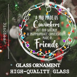 Coworkers Gifts - Coworker Christmas Ornament - Work Besties Work Friends Gift for Women - White Elephant, Funny Secret Santa Gifts Ideas, Friendship Christmas Ornaments for Coworkers 2025