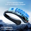 ZHZW Portable Neck Fan with 6000mAh USB - Rechargeable Battery,