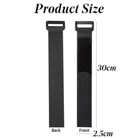 12 Pack Hook and Loop Reusable Fastening Cable Tie Down Straps - Reusable, Durable Functional Ties to Keep Your Home, Office, Workspace from Tangled Messes of Cords, Yoga Mat Strap，Velcro Cable Ties