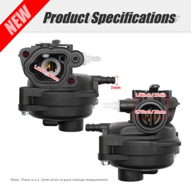 Kurihina Compatible with 140cc 595656 Carburetor for 21" Mtd Murray M20300 500E Engine for BS 300E 450E 08P502 8P502 Vertical Motor, 799583 593261 591979 Carburetor