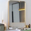 Pemberly Row 32"x20" Rectangle Metal & MDF Wall-Mounted Bathroom Mirror