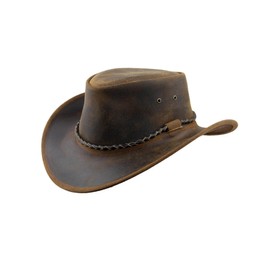 Black Jungle Kimbolton Leather Western Hat Australia Cowboy Hat, tan