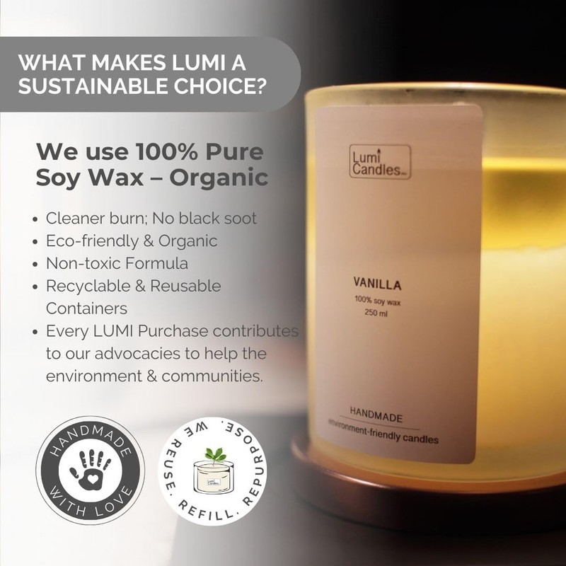 Vanilla Scented Soy Candle (250ml)
