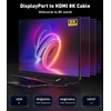 6FT DisplayPort to HDMI 8K Cable [8K@60Hz,4K@120Hz,2K@144Hz] Uni-Directional DP Source