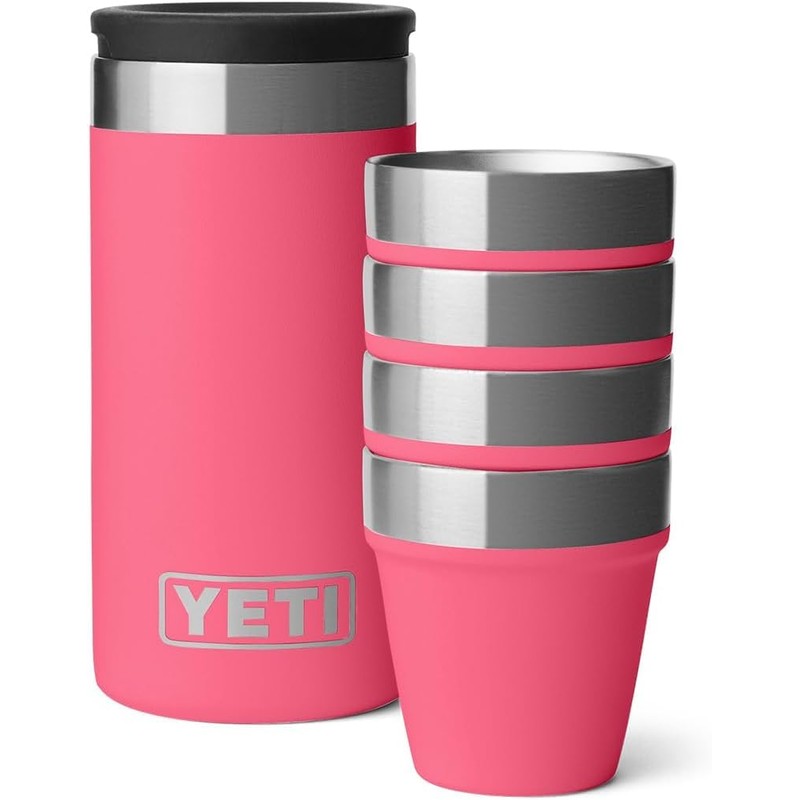 YETI Rambler Shot Glasses with Carry Case, Tropical Pink