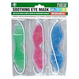 1st Care Hot/Cold Gel Eye Mask, 19.5 cm x 5 cm Size (Pack of 3)