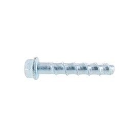 Conquest 5/8" x 4" Zinc Plated Large Diameter Concrete Screws for Anchoring into Masonry, Brick, Block, or Concrete (Pack of 10)