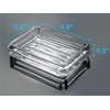 Clear Glass Soap Dish, Heavy Soap Holder for Bathroom, Sink