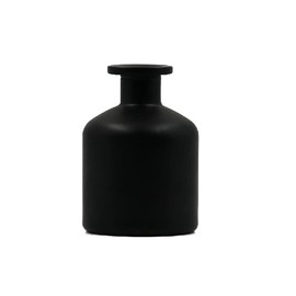 150ml 5oz Empty Refillable Black Glass Diffuser Bottle Jar Round Essential Oil Aromatherapy Storage Container Fragrance Accessory Housewarming Gifts