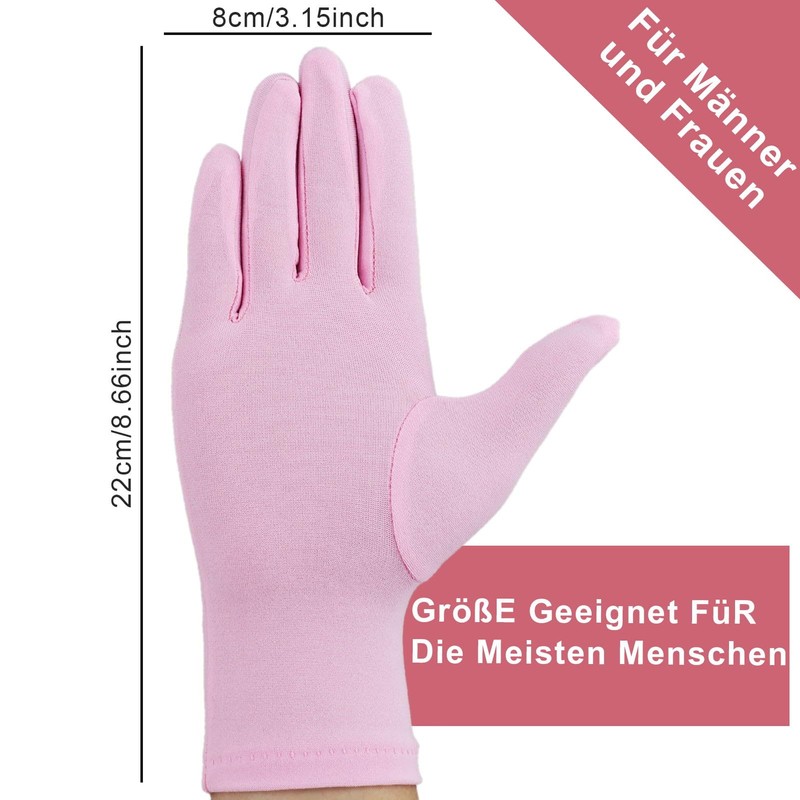 3 Pairs of Cotton Gloves, Eczema Gloves, Thin Work Gloves,