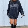 Women's Oversized Sweatshirt Los Angeles California Crewneck Long Sleeve Casual
