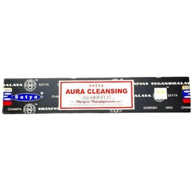 Satya Nag Champa Aura Cleansing Incense Sticks | x1 pack | comes with SAMASIA bookmark | Incense can be used for Aromatherapy, Yoga, Meditation and Relaxation