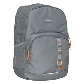 Beckmann Sport Junior Green Orange Ergonomic School Backpack with Laptop Compartment, gray