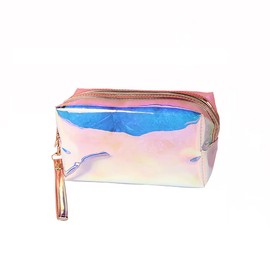 JIHUOO Holographic Makeup Bag, Cosmetic Bag, Toiletry Bag, Cosmetic Bag, Toiletry Bag, Pencil Case