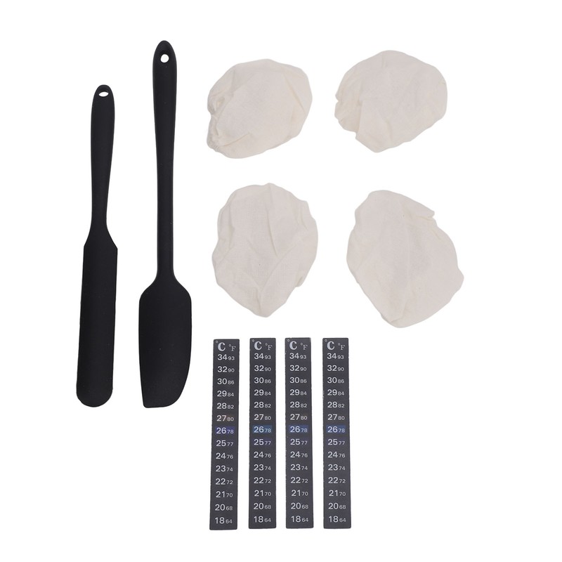 Sourdough Starter Set with Thermometer Strip Cloth Cover Efficient Bread