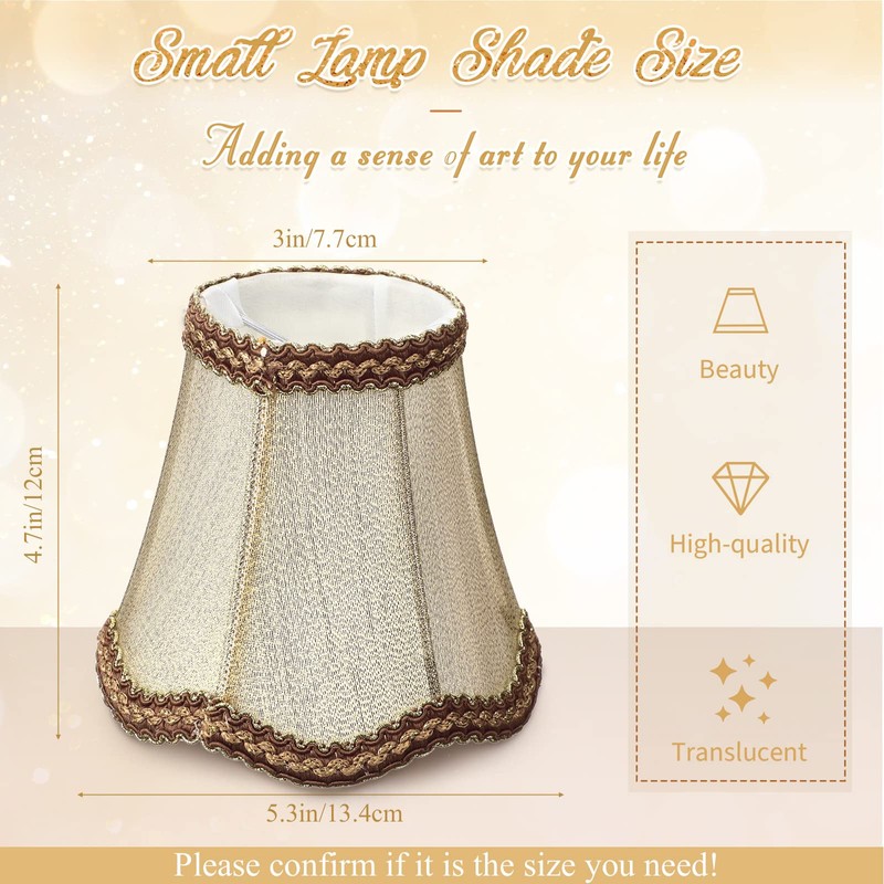 Riakrum 10 Pcs Shades for Chandeliers European Small Lamp Shade