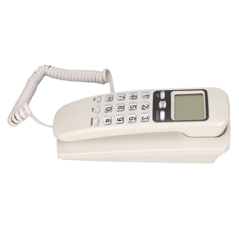 Wired Wall Phone Multifunctional Calendar LCD Display Caller ID Landline