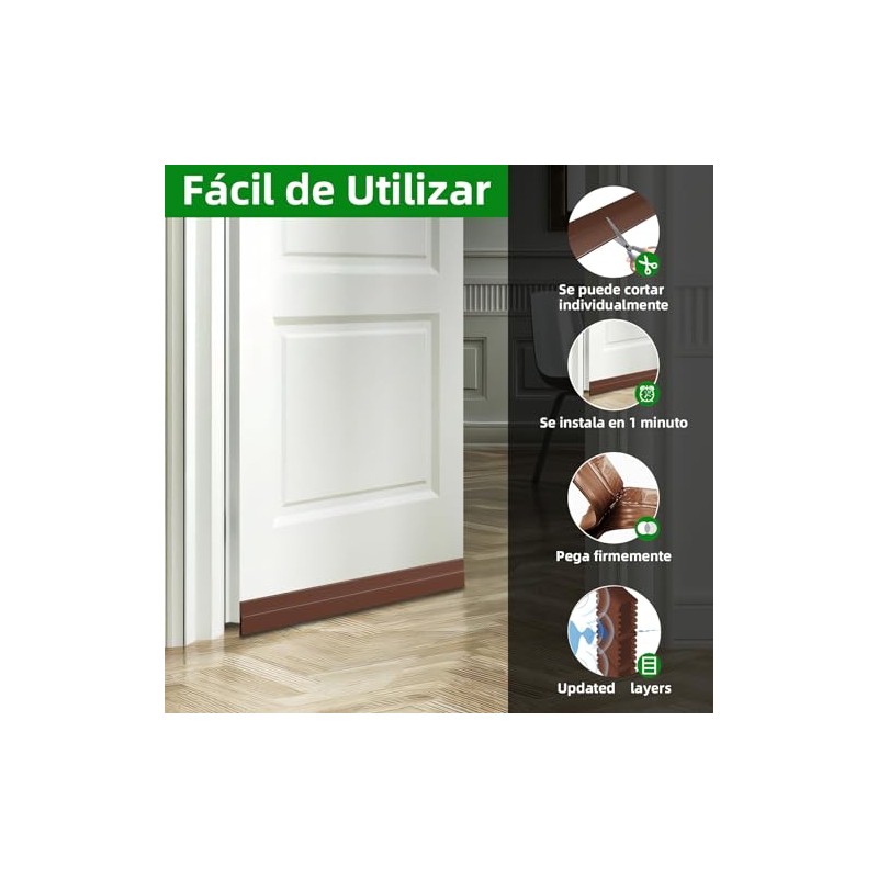 LSXD Guardapolvo para Puerta 2pzs, Cubre Polvo para Puerta 100CM,