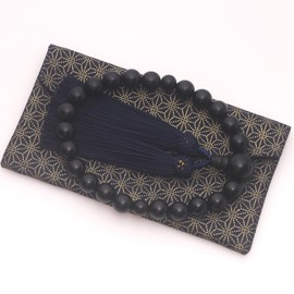 Tsuun Prayer Beads for Men, Banded Ebony, Funeral, Funeral, Vigorous Work, Simple Prayer Bag Included, Suitable for All Sect