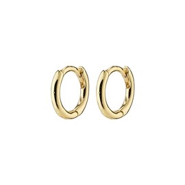 Eanna Recycled Huggie Hoop Earrings, Brass
