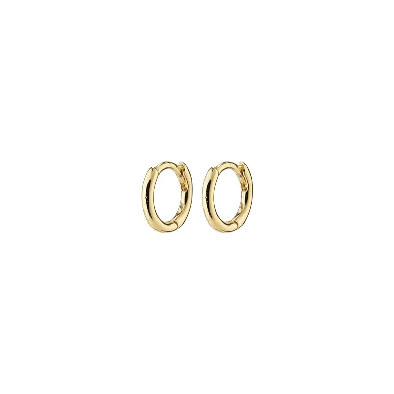 Eanna Recycled Huggie Hoop Earrings, Brass