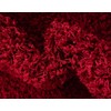 Unique Loom Solo Solid Shag Collection Modern Plush Cherry Red