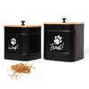DD 2 Pack Dog Treat Container for Countertop, Black Dog