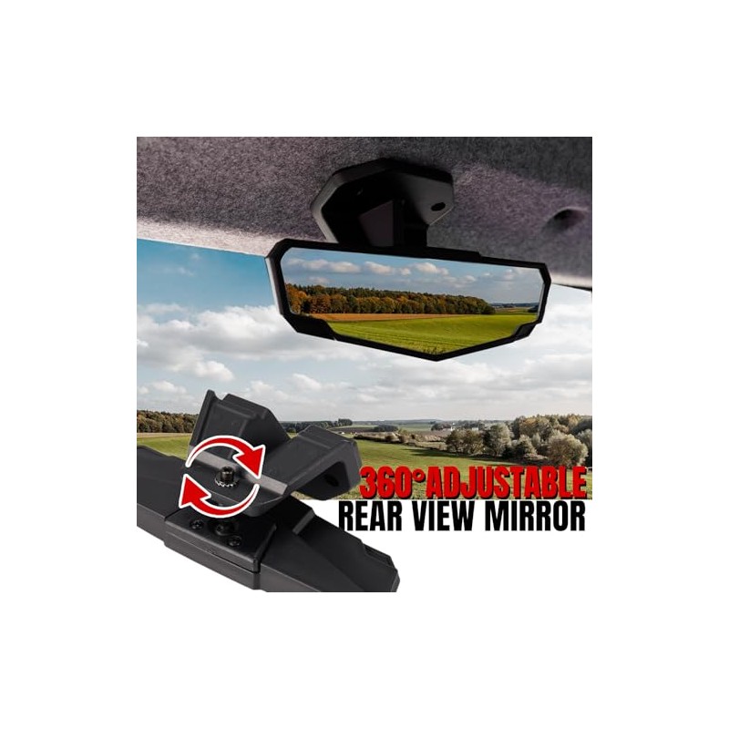 AUPOWER Rear View Mirror for 2024 Polaris XPEDITION XP/ADV Accessories,