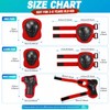 Lafefe 6PCS Red Kids Protective Gear Set Knee Elbow Wrist